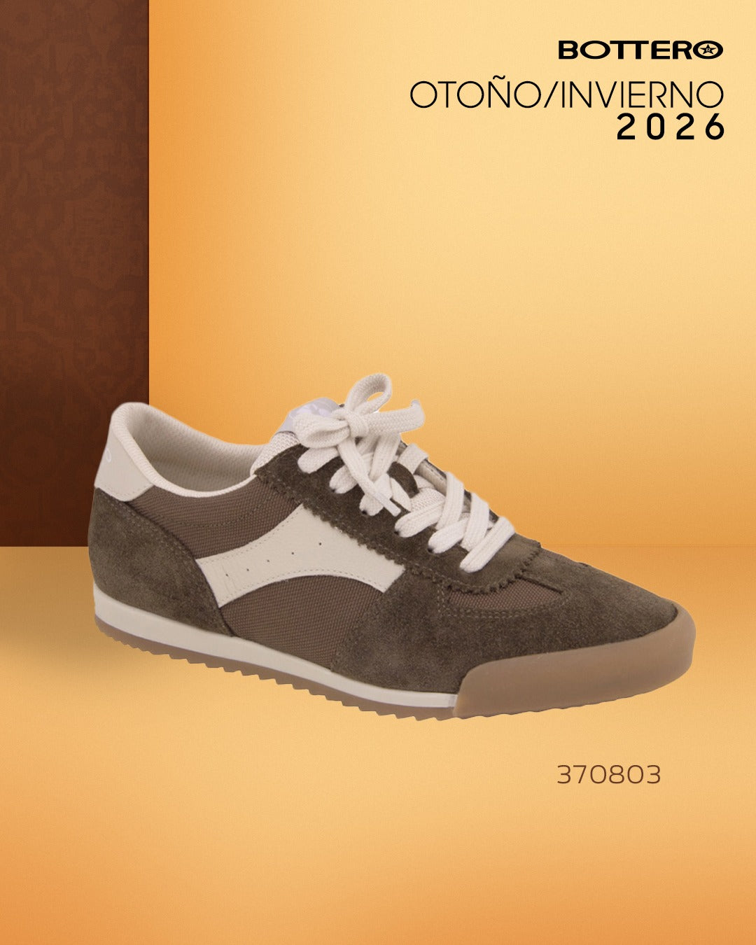 Sneaker Retro Casual en Cuero y Gamuza